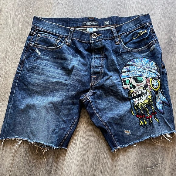 NWOT Ed hardy Y2K denim shorts